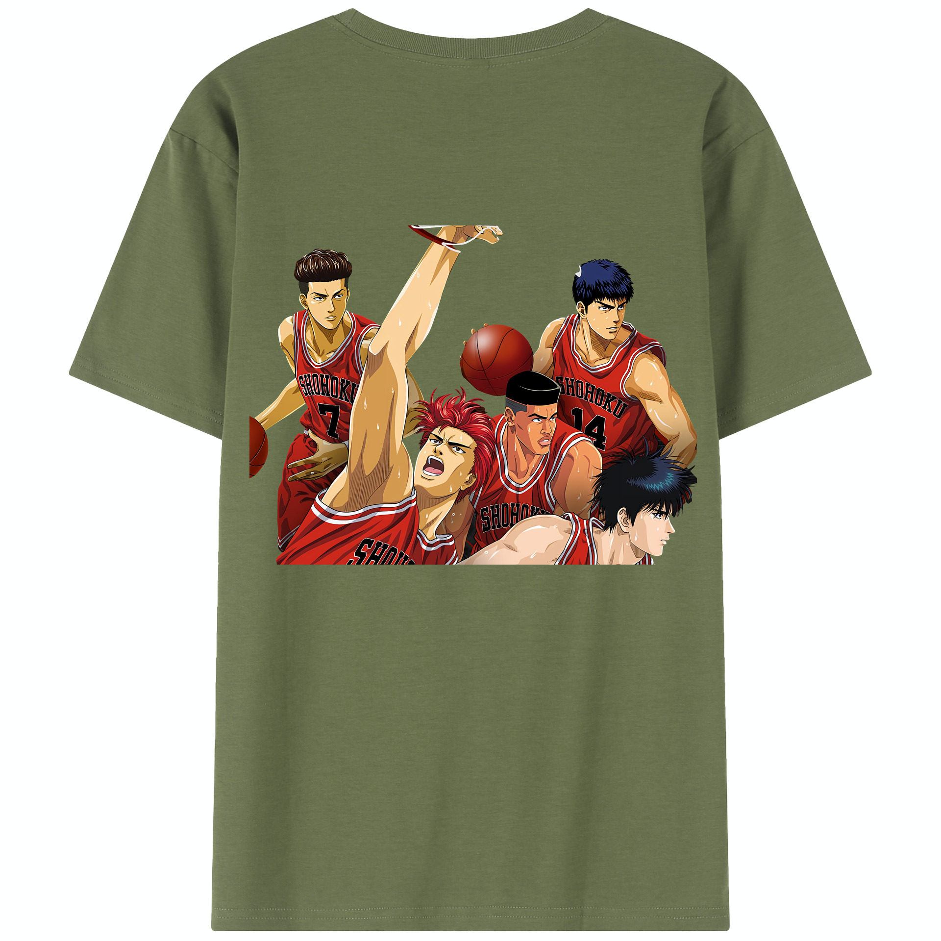 SLAM DUNK／スラムダンク 綿100％半袖Tシャツ（背面プリント）
